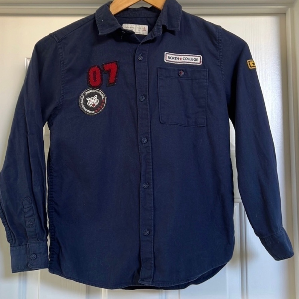 Zara Boys Dark Blue Shirt